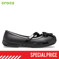 CROCS Giày Búp Bê Bé Gái Lina Bow Charm 206263