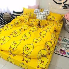 Bộ ga gối giường Cotton Poly Tmark (Vịt vàng)