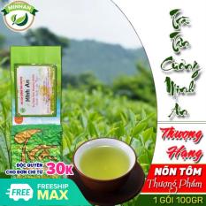 100g trà Thái Nguyên Tân Cương nõn tôm THƯỢNG PHẨM – chè nước xanh sạch thơm cốm ngon hậu vị ngọt thanh cho người sành và biếu tặng – xưởng Minh An
