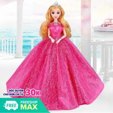Búp Bê 12 Khớp Công Chúa Xinh Đẹp Hồng Tặng Phụ Kiện 08 Món + 03 Váy Ngắn
