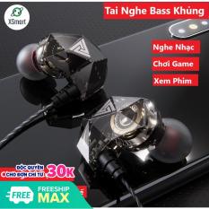 Tai nghe nhét tai QKZ AK2 Pro 2020 Âm bass mạnh mẽ chất lượng âm thanh HD nghe nhạc chơi game có micro đàm thoại, tương thích điện thoại phone, máy tính bảng, pc, laptop