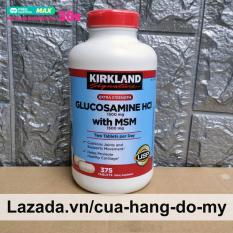Viên Uống Glucosamine 1500mg MSM 1500mg Bổ Xương Khớp Glucosamin Kirkland Mỹ 375 Viên Hỗ trợ giảm đau , chống thoái hóa xương khớp – Viên Vàng