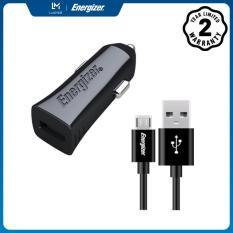 Sạc ô-tô Energizer QC2.0 màu đen kèm cáp MicroUSB – DCA1QHMC3