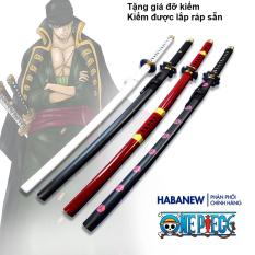 Mô hình one piece, Mô hình kiếm gỗ Zoro dài 1m,Mô hình kiếm thu thủy Shusui,Tặng kèm giá đỡ,Mô hình Zoro