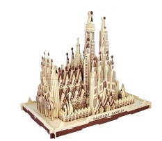 Mô hình lắp ráp 3D gỗ vương cung thánh đường Sagrada Família-261 mảnh ghép
