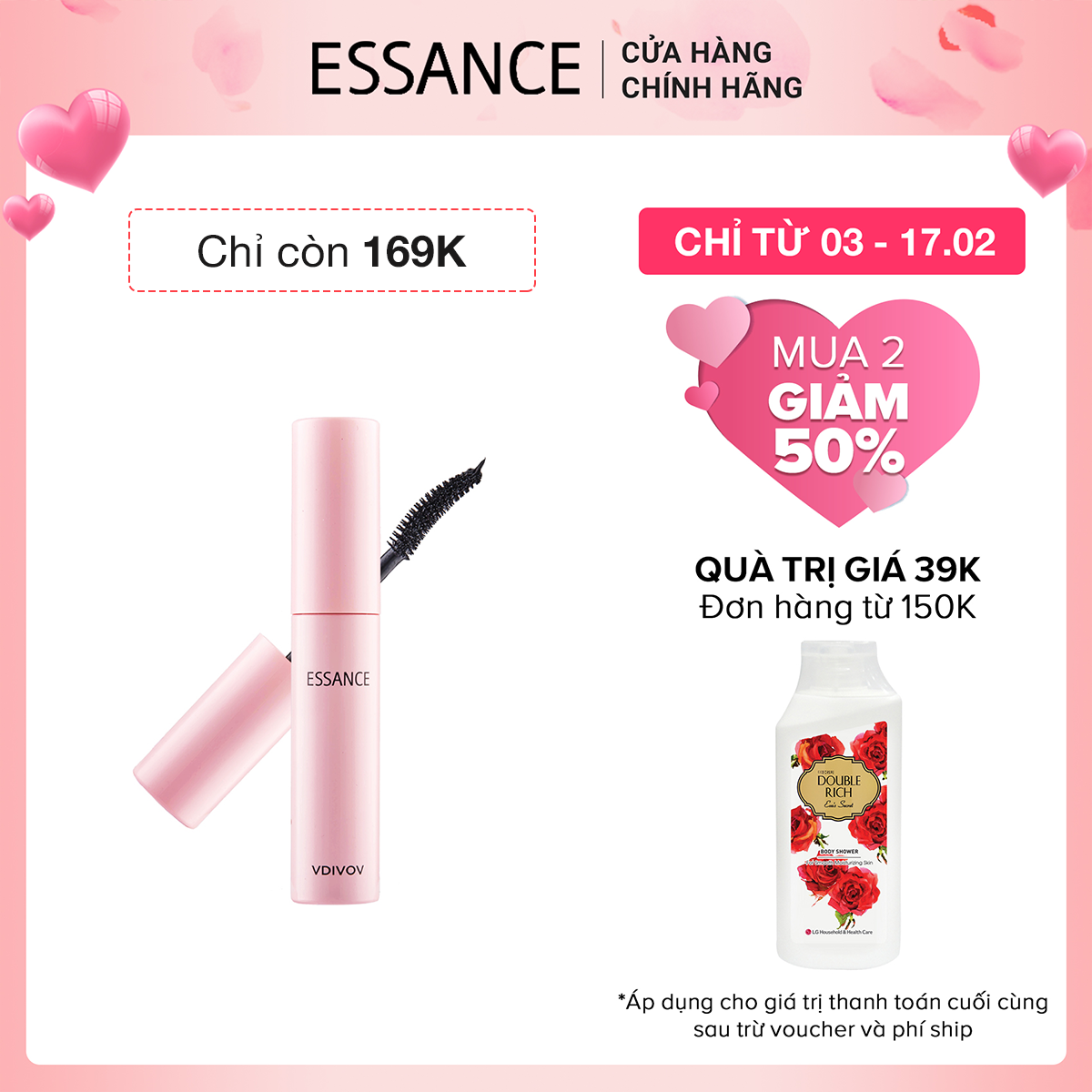 Mascara Essance dày và cong mi 10g