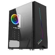 Vỏ máy tính Xigmatek EROS – ATX, Dải led RGB, Mặt hông kính cường lực – ( chưa có fan quạt sau)