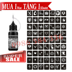 Mực xăm tạm thời [ TẶNG 1 KHUÔN XĂM + STICKER ]