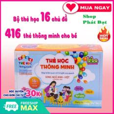 Thẻ học thông minh, Flashcard tiếng anh, tiếng việt cho bé, Bộ thẻ học 16 chủ đề 416 thẻ thông minh