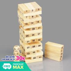 Bộ đồ chơi rút gỗ 54 thanh kèm 4 con súc sắc cho bé đồ chơi trí tuệ độc đáo giúp giải trí sau những giờ làm việc, học tập mệt mỏi