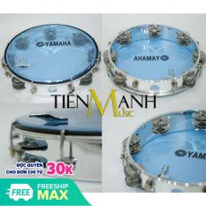 Trống lắc tay – Lục lạc gõ bo Yamaha MT6-102B (Xanh Trong Suốt – Trống chơi nhạc chế gõ po – Xipo)