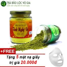 Combo Bột Trà Xanh + Tinh Nghệ Đỏ – Nguyên Chất Vũ Gia – (100gr/hũ) + Tặng 5 Mặt Nạ Giấy Cao Cấp