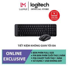 Bộ bàn phím và chuột không dây Logitech MK215 (Đen)
