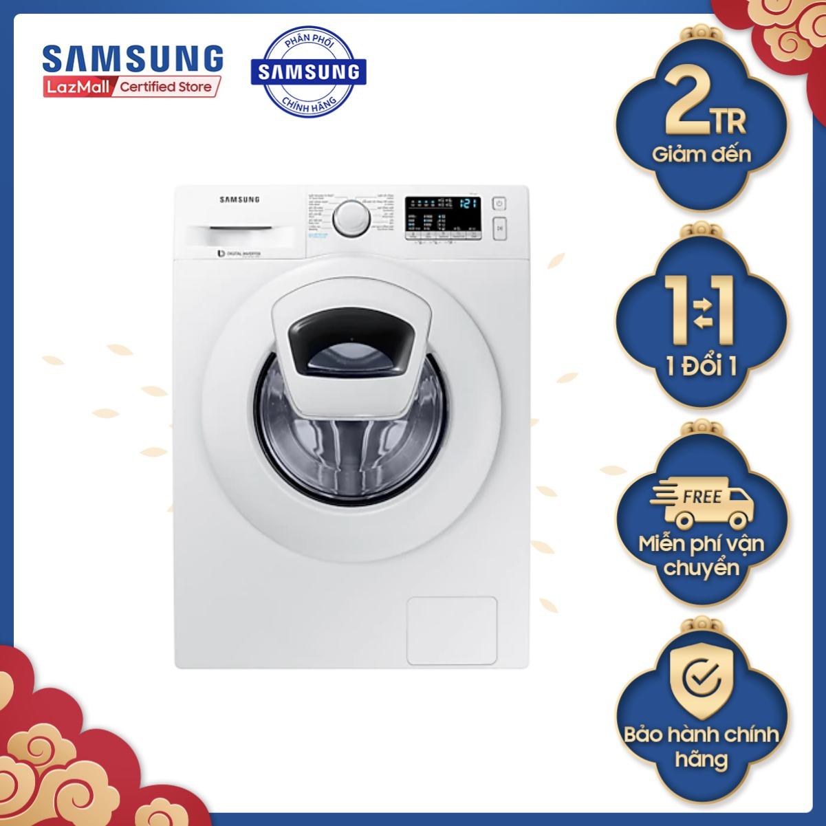 Máy giặt Samsung cửa trước AddWash 9kg (WW90K44G0YW)