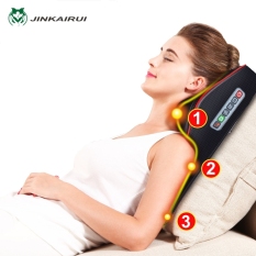 Jinkairui Gối mát xa cổ với hệ thống sưởi ấm Nhào nặn Massage Shiatsu cho cơ thể có thể sử dụng cho xe hơi và tại nhà