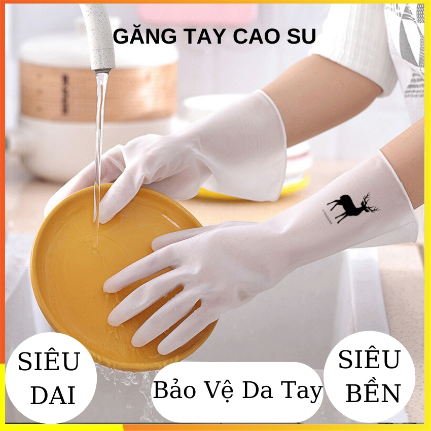 Găng tay cao su rửa chén bát , găng tay làm bếp làm vườn đa năng SOTY GT-028 Siêu dai...