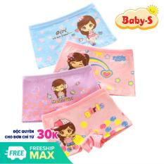 Quần chip đùi cotton hình cô bé nhiều màu sắc cho bé gái 2-12 tuổi chất cotton nhẹ mát co giãn thoải mái Baby-S – SC005