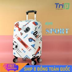 [MIỄN PHÍ SHIP] Áo trùm vali TRIP Size M dùng cho vali size 22inch- 24inch / Áo trùm bảo vệ vali vải thun co dãn 4 chiều ôm sát vali