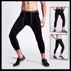 Quần Legging giữ nhiệt nam lửng 3/4 – co giãn không giới hạn – kết hợp tập gym – chơi thể thao ngày hè – PRO COMBAT