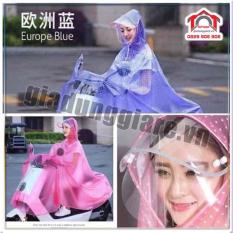 Áo mưa chấm bi có kính che mặt, dày, dai và đẹp TOTSHOP