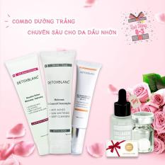 Combo siêu dưỡng trắng da mặt detox blanc