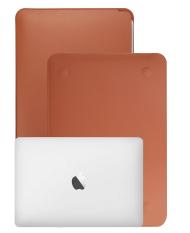 Túi da đựng, chống sốc Macbook + Laptop 13inch màu nâu da bò