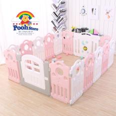 QUÂY CŨI NHỰA CHO BÉ 14 TẤM (HỒNG TRẮNG – 152cm x 152cm)