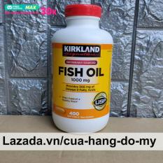 Viên Uống Dầu Cá Kirkland Fish Oil 1000mg 400 Viên – Mẫu bật (nắp đỏ) – Dầu cá 400 viên giúp sáng mắt, đẹp da, ngăn ngừa ung thư