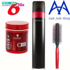 Combo Gôm luxurious và Sáp Vuốt Tóc osis độ giữ nếp tốt không ảnh hưởng khi đội mũ bảo hiểm + tặng 1 lược tròn tạo kiểu