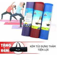 Thảm tập yoga (tập thể dục tại nhà) Âu Lạc dày 9mm, kích thước 175x65cm (tặng kèm túi đựng thảm)