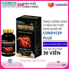 Tăng cường sinh lý nam Mãnh Lực Cordycep Plus tinh chất hàu tảo biển đỏ 30 viên