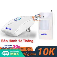 Chuông báo trộm không dây đa năng ATA AT-338. Đầu cảm ứng dùng pin 9V và chuông cắm trực tiếp vào ổ điện 220V.