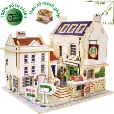 Mô hình nhà gỗ DIY – 3D Jigsaw Puzzle Wooden Toys HPMB6133