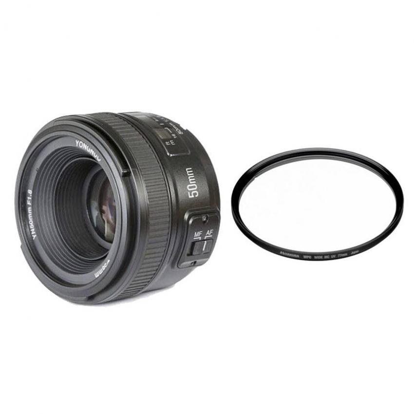 Ống kính Yongnuo 50mm F1.8 cho Nikon + Tặng kèm filter UV