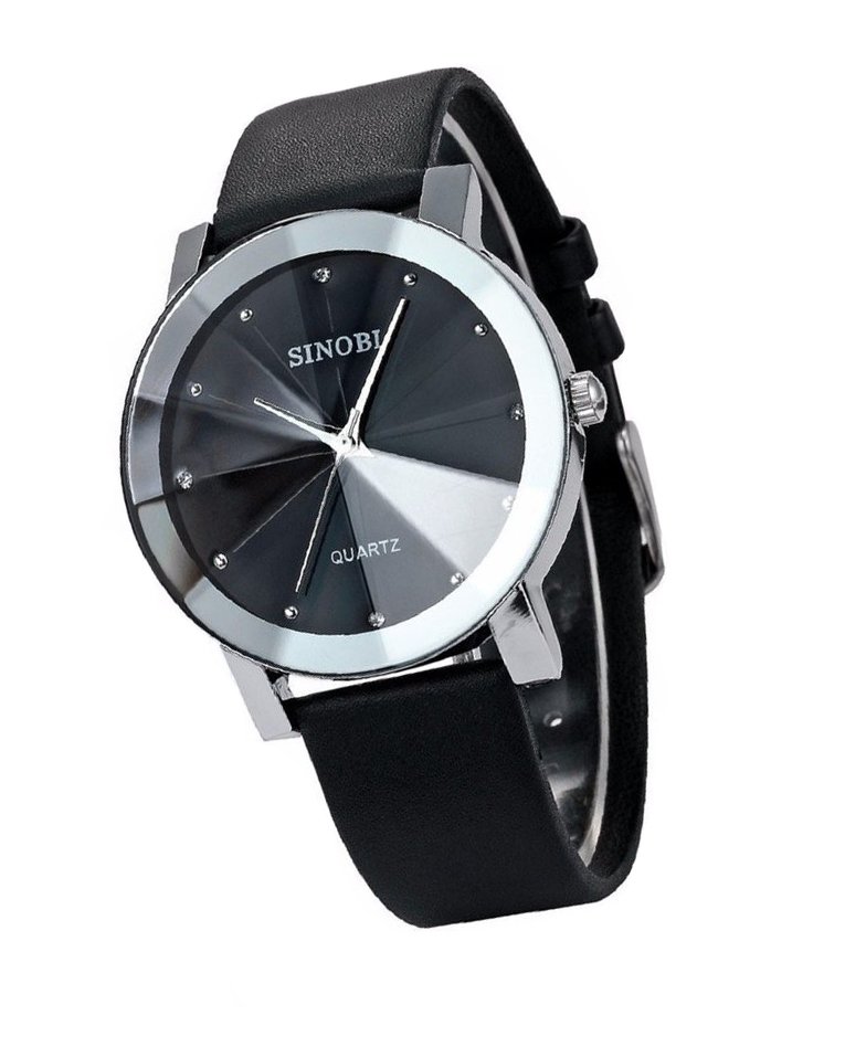 Đồng hồ nam dây da Sinobi 3D SI015 DH26 (Đen)
