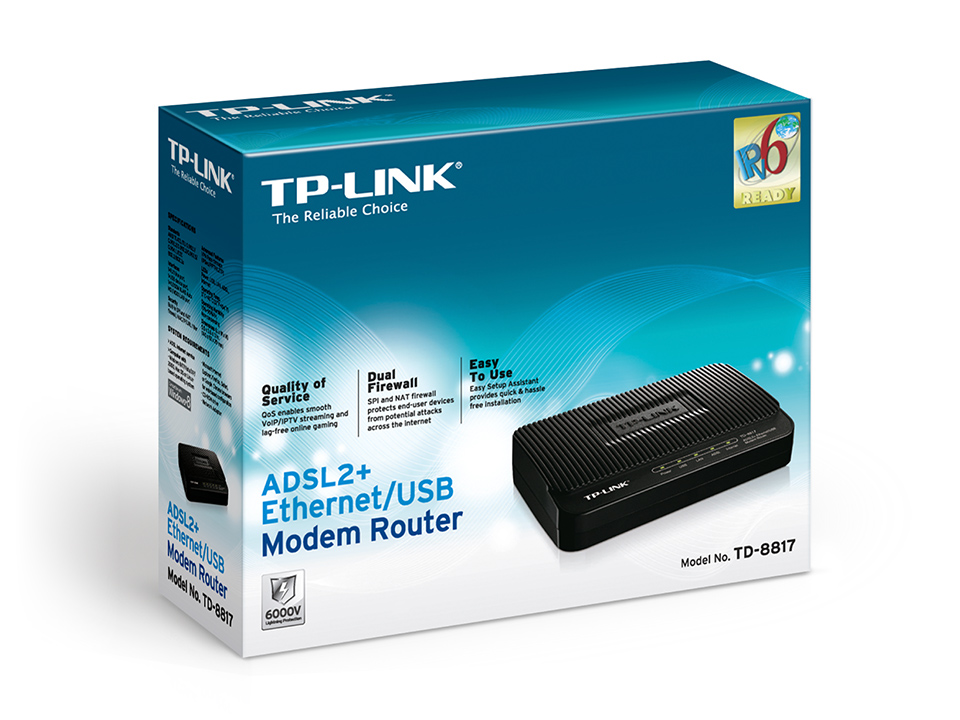 Modem Tp link 8817 USB/Ethernet ADSL2 (Đen)
