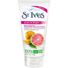 Tẩy da chết làm sáng và đều màu da St’Ives Even Bright Pink Lemon & Mandarin Orange Scrub 170g