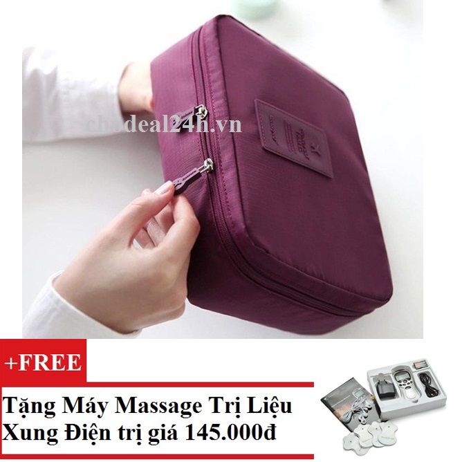 Túi đựng đồ cá nhân dành cho Nam chodeal24h.vn (Rượu Vang) + Tặng Máy mát-xa xung điện trị liệu cho...