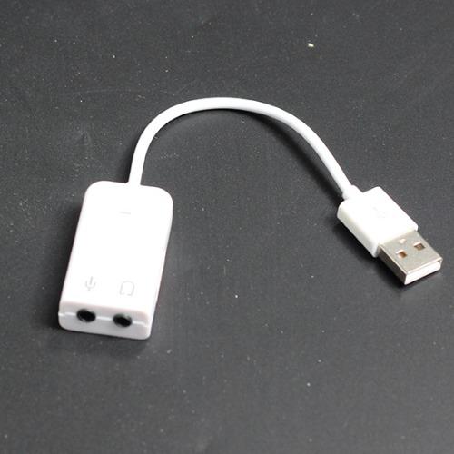 USB Sound Adapter cho laptop, PC 7.1 Channel (Trắng)