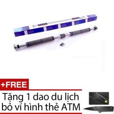 Xà đơn treo tường 80-130cm + Tặng 1 gấp du lịch bỏ ví hình thẻ ATM ( màu đen )